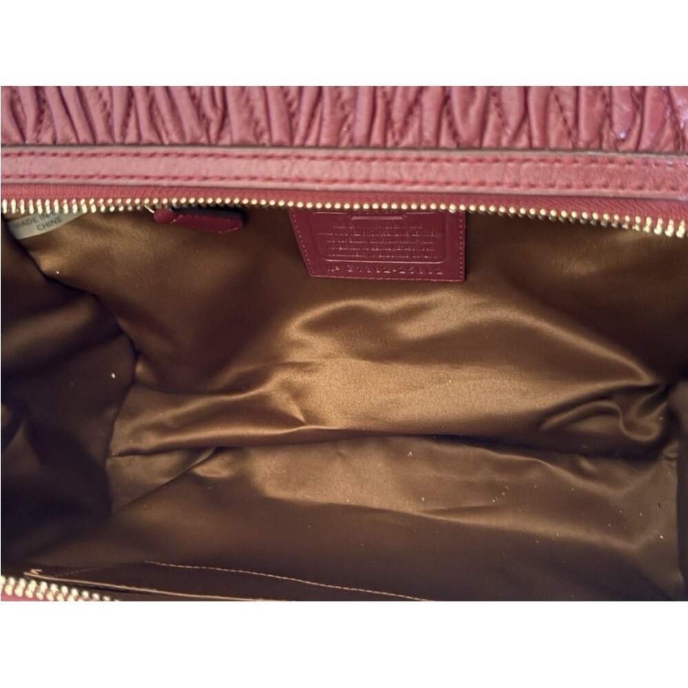 ✨LOW START✨ COACH The Madison Brick Red Gathered Twist Leather Bag - Picture 11 of 13